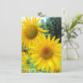 Carte Sunflower:Flat Greeting Card (Debout devant)