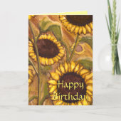 Carte Sunflower Fleur Jaune Carte Anniversaire (Devant)