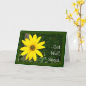 Carte Sunflower Get Well Bientôt (Fleur jaune)
