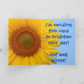 Carte Sunflower Get Well Card (Intérieur)