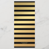 Carte Sunflower Gold Mariage ou Thanksgiving Menu  (Dos)