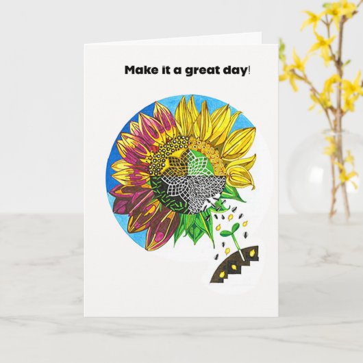 Carte Sunflower Joy (Fleur jaune)