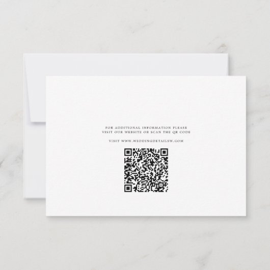 Carte Sunflower QR Code Mariage Enregistrer la date (Dos)