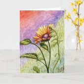 Carte Sunflower Secrets at Sunset blanc salutation (Fleur jaune)