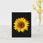 Carte Sunflower Yellow on Black (Fleur jaune)