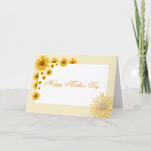 Carte Sunflowers Bonne fête des mères Salutation florale