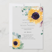 Carte Sunflowers Eucalyptus Mariage de verdure (Devant)