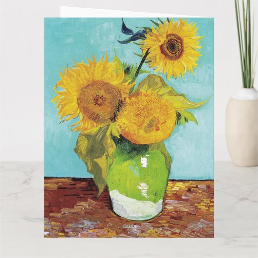Carte Sunflowers Vincent van Gogh (Dos)