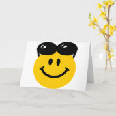 Carte Sunglasses perched on top of head face (Fleur jaune)