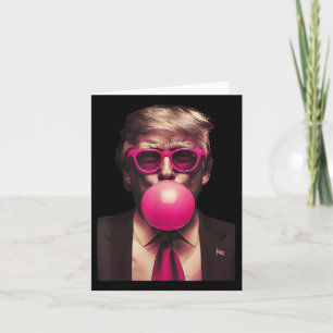 Carte Sungles roses Trump Bubble Gum Shirt 2024 Vote Pre