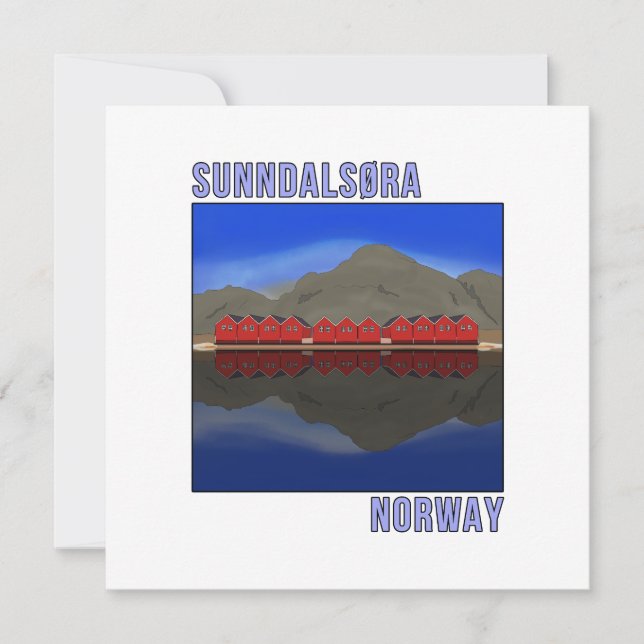 Carte Sunndalsora Norvège Affiche scandinave (Devant)