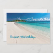 Carte Sunny Beach Birthday Wishes Flat Greeting Card (Devant)