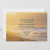 Carte Sunny Beach Birthday Wishes Flat Greeting Card (Dos)