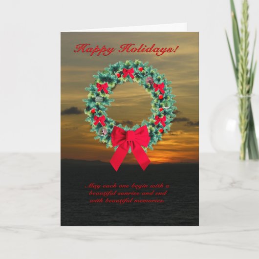 Carte Sunrise Happy Holidays (Devant)