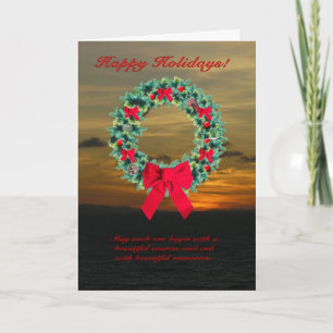 Carte Sunrise Happy Holidays