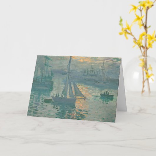 Carte Sunrise (Marine) par Claude Monet (Fleur jaune)