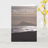 Carte Sunrise Personnalisée 95e anniversaire (Fleur jaune)