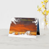 Carte Sunrise/Sunset - Un voeu d'anniversaire pour vous. (Fleur jaune)