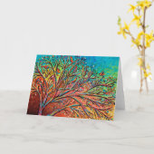 Carte Sunrise Treetop Birds II (Fleur jaune)