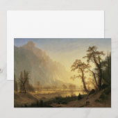 Carte Sunrise, Vallée de Yosemite par Albert Bierstadt (Devant / Derrière)
