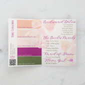 Carte Sunset blush Bow Bright rose Bouquet  (Intérieur)