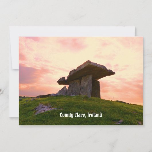 Carte Sunset County Clare Dolmen Salutation (Devant)