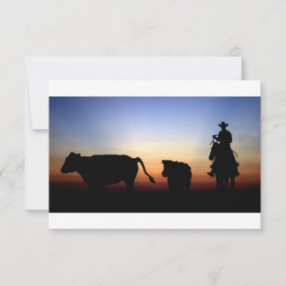 Carte Sunset Cowboy