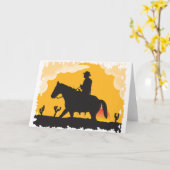 Carte Sunset Cowboy (Fleur jaune)