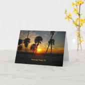 Carte Sunset de Clearwater Beach (Fleur jaune)