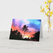 Carte Sunset de l'île (Fleur jaune)