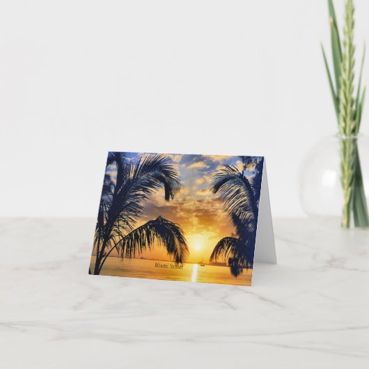 Carte Sunset de Miami (Devant)
