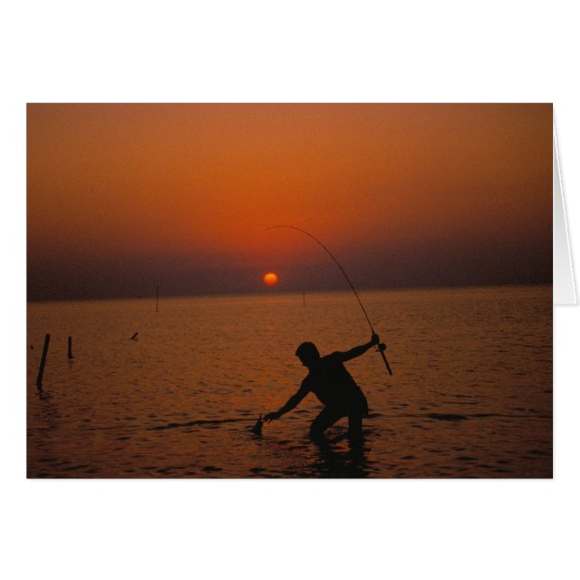 Carte / Sunset Fishing (Devant horizontal)