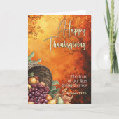 Carte Sunset Forest Hébreux 13:15 Bon thanksgiving (Devant)