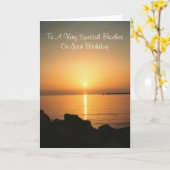 Carte Sunset Frère personnalisé Anniversaire (Fleur jaune)
