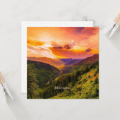 Carte Sunset Montana (Devant/Arrière en situation)