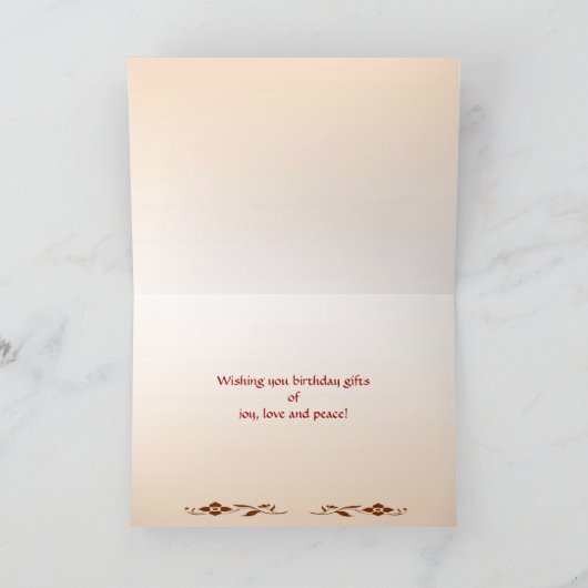 Carte Sunset Ocean Wave Anniversaire Abstrait (Intérieur)