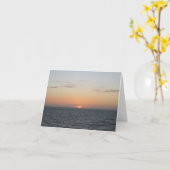 Carte Sunset Orange Glissant (Fleur jaune)