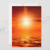 Carte Sunset Orange Golden Sky Sea Gold Wedding Invitati (Dos)