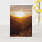 Carte Sunset Over Mountains (Fleur jaune)