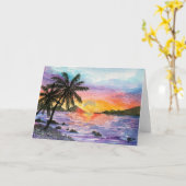 Carte Sunset Palm (Fleur jaune)