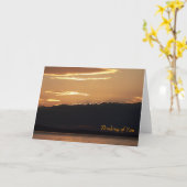 Carte Sunset "Penser à vous" (Fleur jaune)