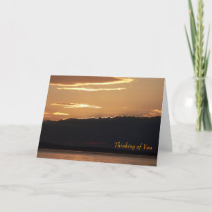 Carte Sunset "Penser à vous"