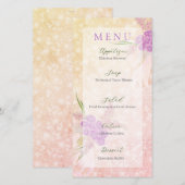 Carte Sunset Rose blush sheer bow Bouquet (Devant / Derrière)