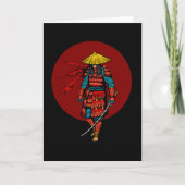 Carte Sunset Samurai Warrior with Katana (Devant)