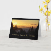 Carte Sunset Sunshine Coast BC (Fleur jaune)