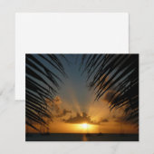 Carte Sunset Through Palm Fronds (Devant / Derrière)