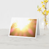 Carte Sunshine à travers l'Arrière - plan Tree Tops (Fleur jaune)