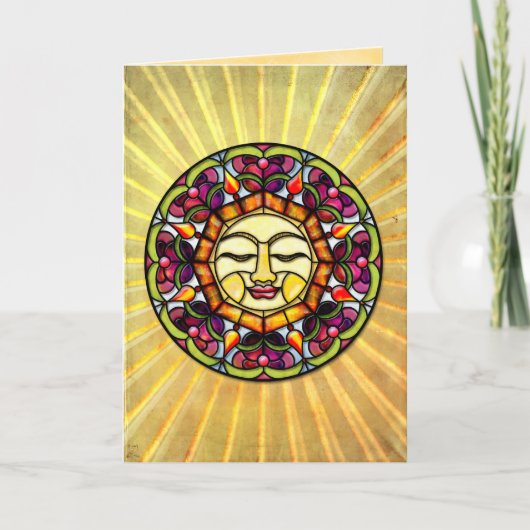 Carte Sunshine - (Carte de voeux personnalisable) (Devant)
