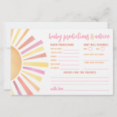 Carte Sunshine Conseils Prédictions Baby shower Su (Devant)
