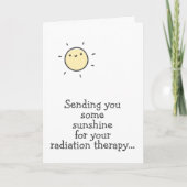 Carte Sunshine for your Radiation Therapy Accrochez-vous (Devant)